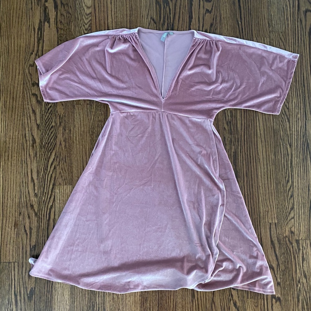 ASOS Pink Velvet Maternity Dress